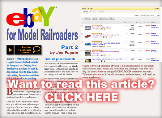 ebay for Model Railroads, part 2 - MRH Jun 2011