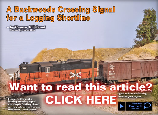 Backwoods crossing signal - HO trains - MRH July 2012