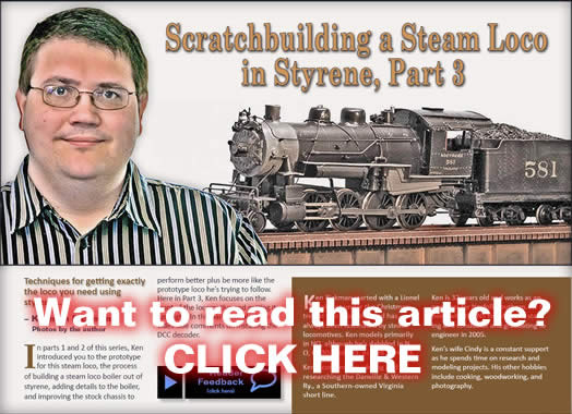 Scratchbuilding a steam loco in styrene, part 3 - Model trains - MRH Column August 2012