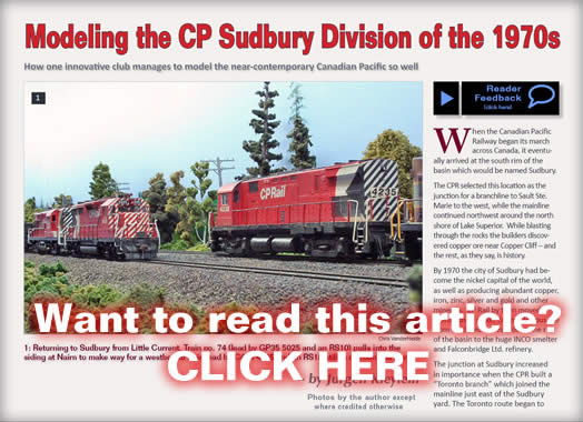 Modeling the CP Sudbury Division - Model trains - MRH Column August 2012