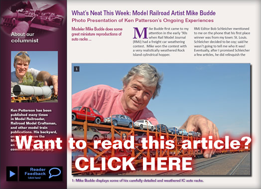 Mike Budde - Model trains - MRH What's neat this week column December 2012