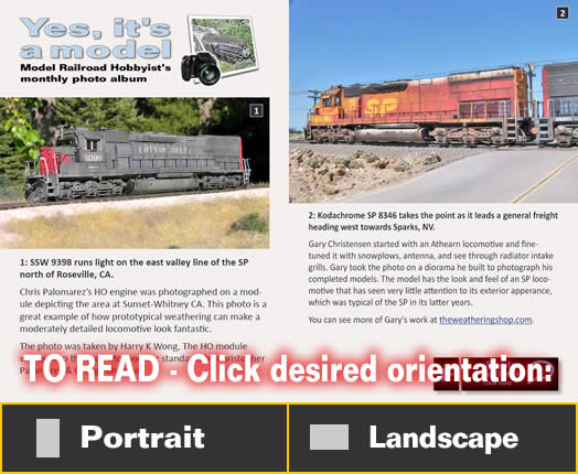 Yes it's a model photo feature - Model trains - MRH Article July 2013