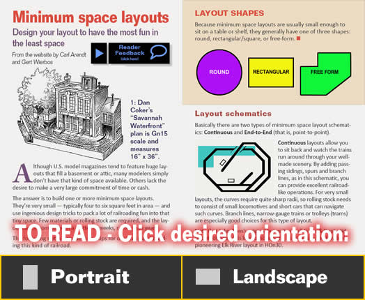 Minimum space layouts - Model trains - MRH article September 2014