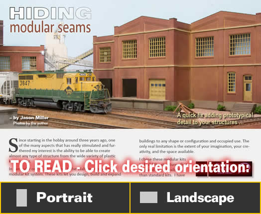 Hiding modular seams - Model trains - MRH article November 2014