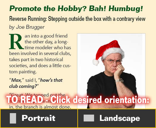 Reverse Running: Promote the hobby? Bah! Humbug! - Model trains - MRH commentary December 2014