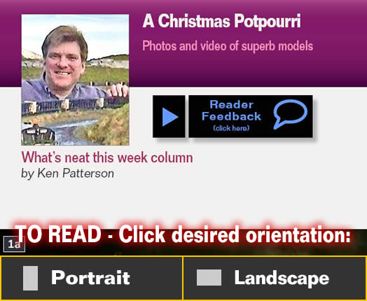 What's Neat: Christmas potpourri - Model trains - MRH column December 2014