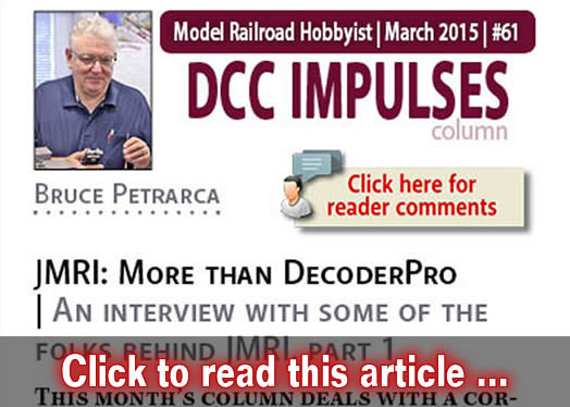 DCC Impulses: JMRI: More than DecoderPro - Model trains - MRH column March 2015