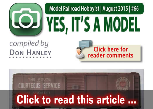 Yes it's a model - Model trains - MRH feature August 2015