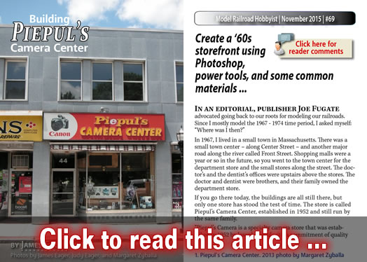 Building Piepul's camera center - Model trains - MRH article November 2015