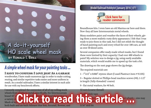 Do-it-yourself wheel painting mask - Model trains - MRH article January 2016