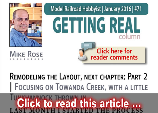 Getting Real: Remodeling the layout-2 - Model trains - MRH column January 2016