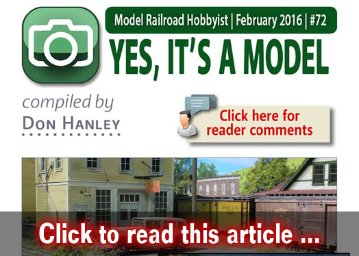 Yes it's a model - Model trains - MRH column February 2016