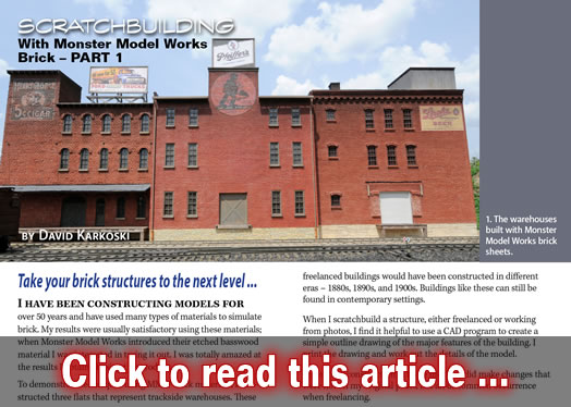 Scratchbuilding with Monster Model Works brick - Model trains - MRH article March 2016