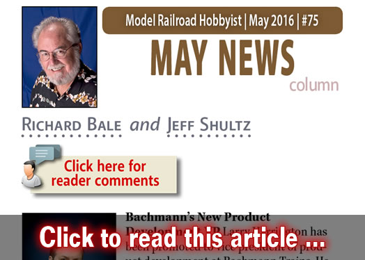 May 2016 news - Model trains - MRH column May 2016