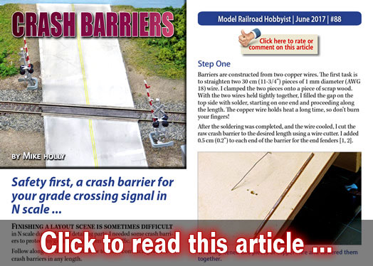 Crash barriers - Model trains - MRH article June 2017