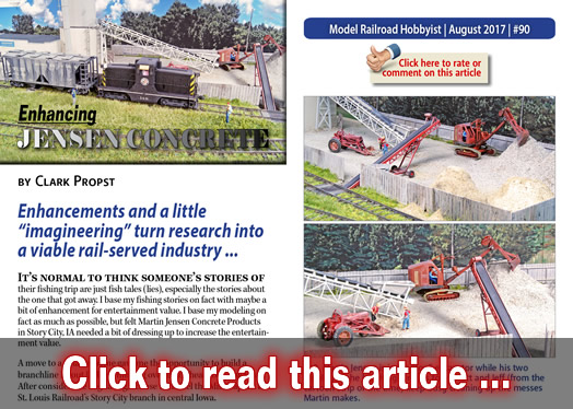 Enhancing Jensen Concrete - Model trains - MRH article August 2017