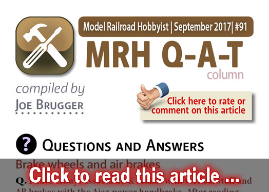 MRH Q-A-T: Brake wheels and air brakes, ? - Model trains - MRH column September 2017