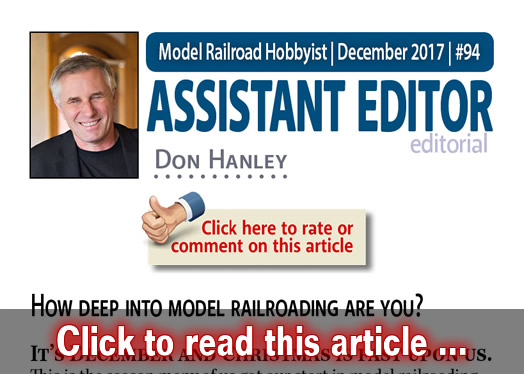 How deep into model railroading are you? - Model trains - MRH editorial December 2017