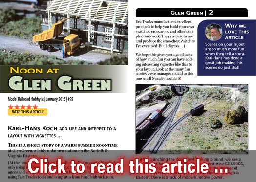 Noon at Glen Green - Model trains - MRH article January 2018