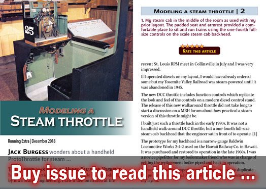 Modeling a steam throttle - Model trains - MRH-RE article December 2018