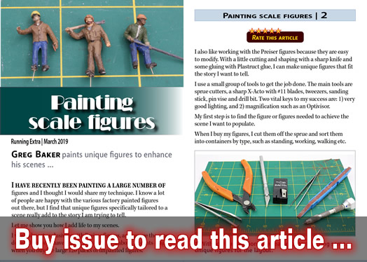 Painting scale figures - Model trains - MRH article March 2019