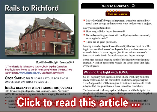 Rails to Richford - Model trains - MRH article December 2019