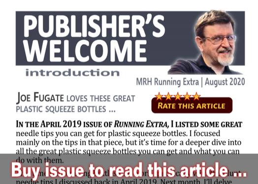 Publishers Welcome: Squeeze bottles: 1 - Model trains - MRH editorial August 2020