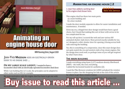 Animating an enginehouse door - Model trains - MRH article August 2020