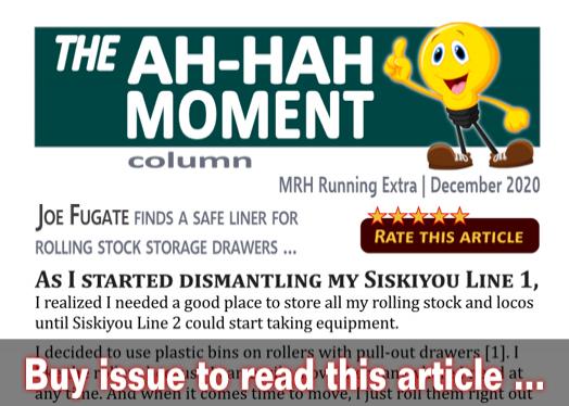 Ah-hah Moment: Safe rolling stock shelf liners - Model trains - MRH feature December 2020