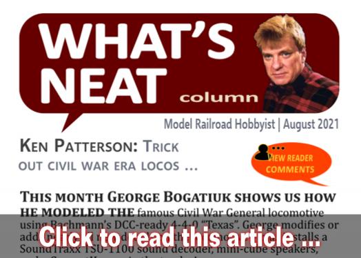 What's Neat: Tricking out Civil War era locos? - Model trains - MRH column August 2021