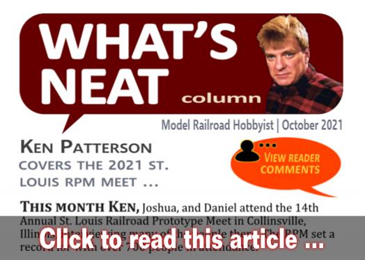 What's Neat: St Louis RPM report - Model trains - MRH column October 2021