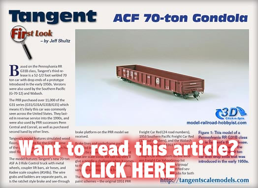 First Look: ACF 70 ton gondola - MRH Issue 6 - Mar/Apr 2010